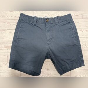 J. Crew Slate Blue Flat Front Cotton Shorts